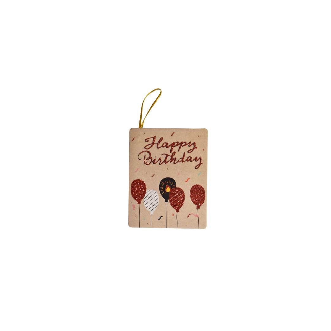 Μίνι ευχετήρια κάρτα Happy birthday balloons